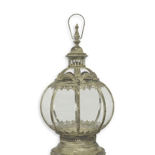 Kugleformet tin lanterne