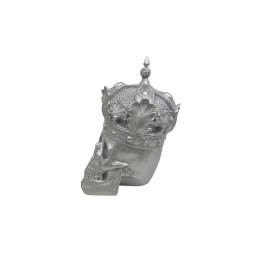 Sølv skull med krone - Image 2