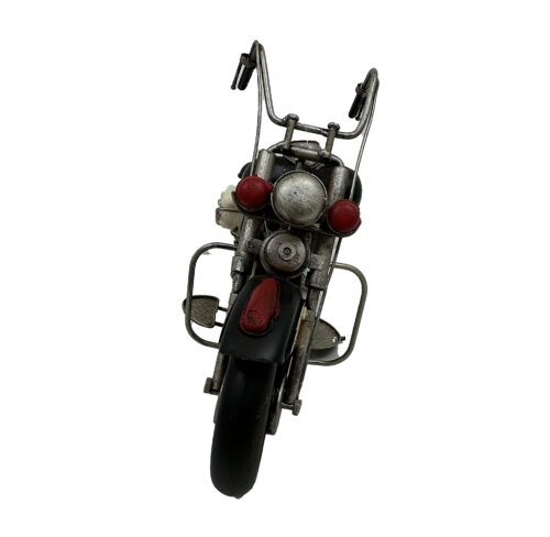 Vintage tin motorcykel - Sort/hvid Indian - Image 2