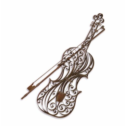 Stor Rustik Violin i metal