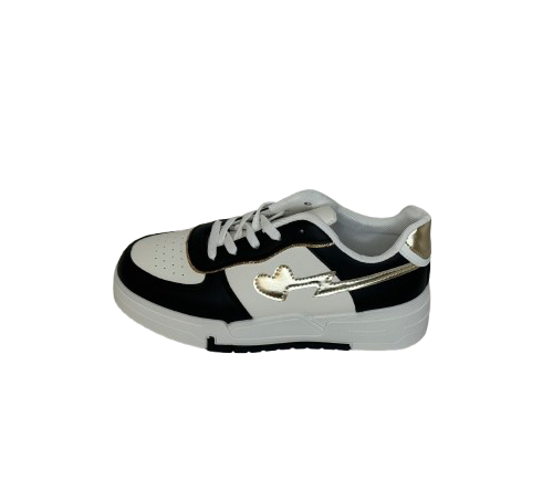 Sneakers I hvid/sort med stjerne