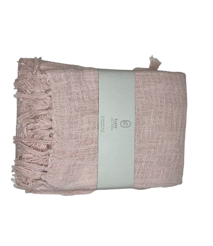 Tæppe hæklet, tern, Rosa