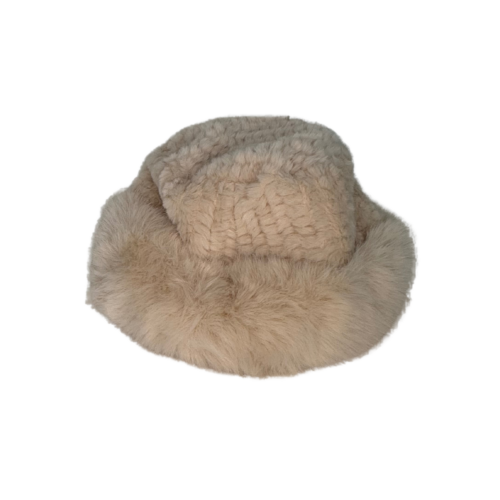 Creme hue med pelskant - Image 2
