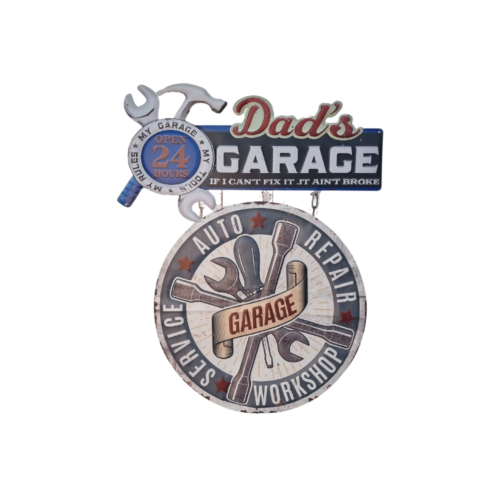 Metal skilt-Dad's garage
