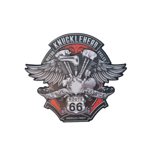 Metal skilt-Knucklehead Route 66