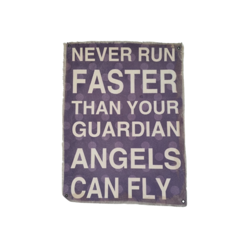 Lærredsbillede med citat-Never run faster