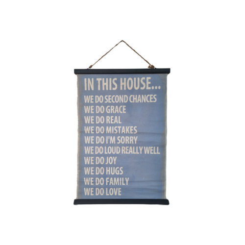 Lærredsbillede med citat-In This House
