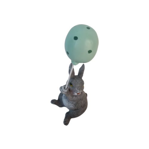 Grå påskehare med ballon - Image 3