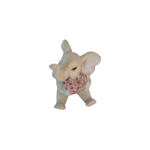 Lille hvid elefant med hjerte buket - Image 3