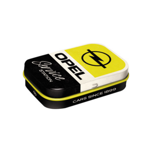 Mintpastiller i tin med logo Opel service station