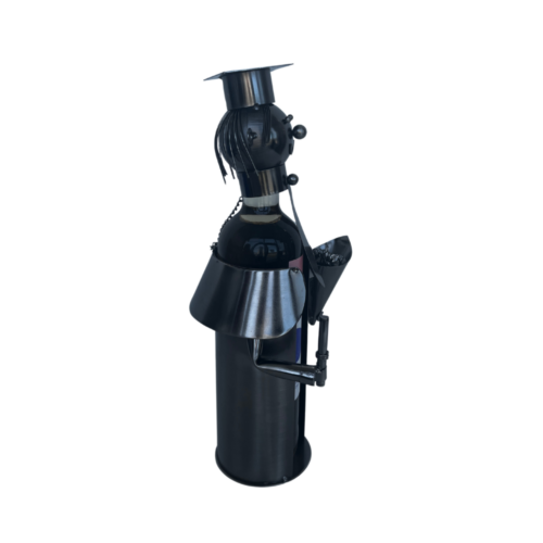 Vinholder figur med slips i tin - Image 4