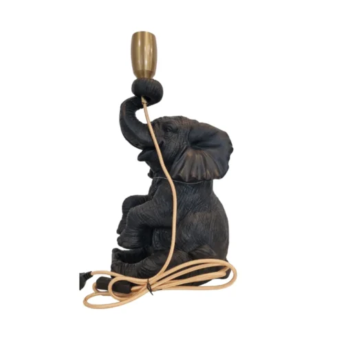 Elefantlampe med guld
