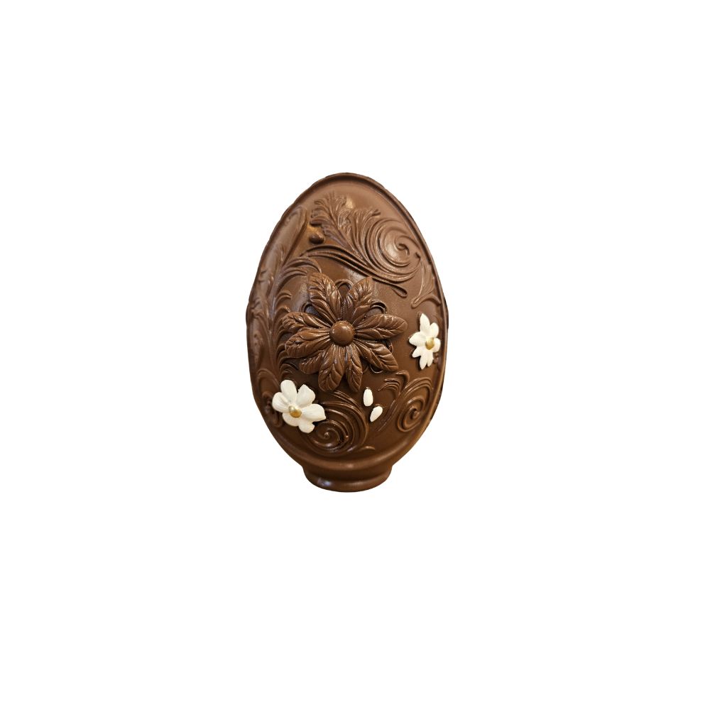 Naturtro chokoladeæg med hare og blomst - Billede 2